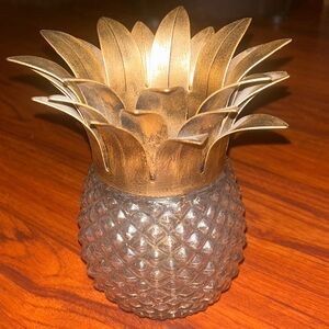 VTG Pier 1 Imports Pineapple Hurricane Tea Candle Holder